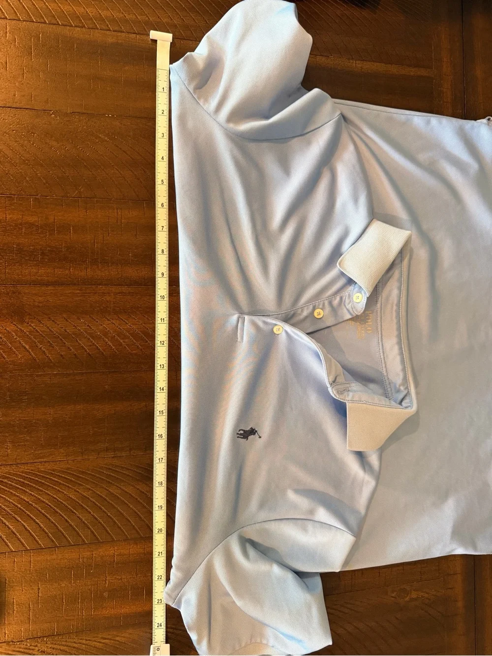 Polo Ralph Lauren Men’s M Light Blue Performance Polo Shirt Black Pony Logo